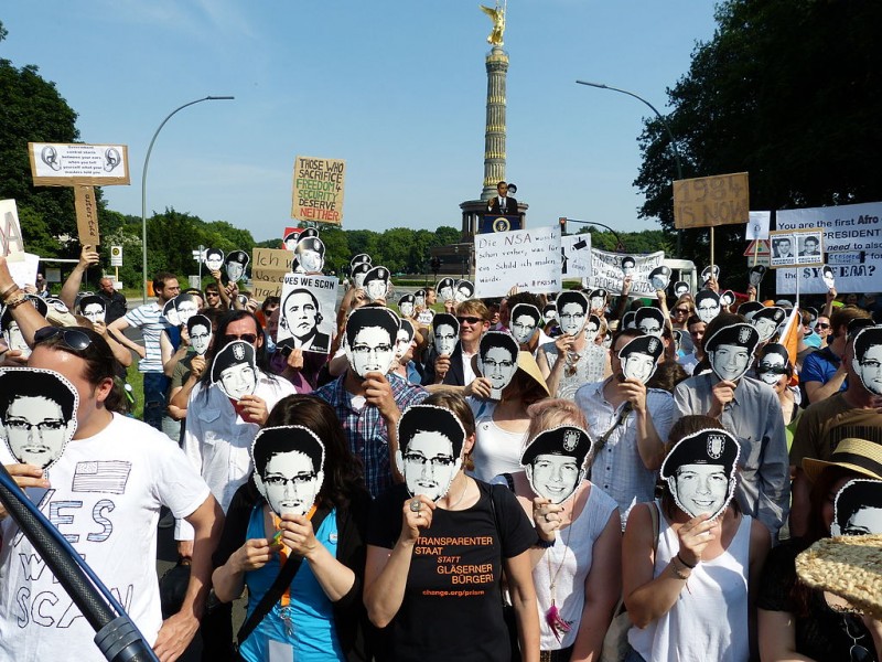Pirate Party demonstrators in Berlin, 2013. Photo by Mike Herbst via Wikimedia Commons (CC BY-SA 2.0)