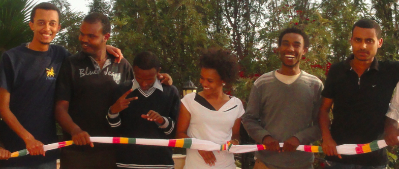 Six of the detained bloggers in Addis Ababa. Photo used with permission.